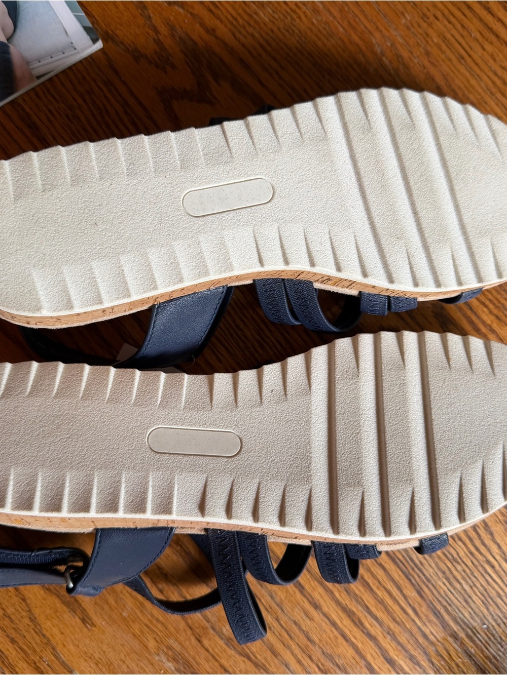 Kim Rogers Navy Multi-Strap Slingback Sandals - Picture 2 of 4